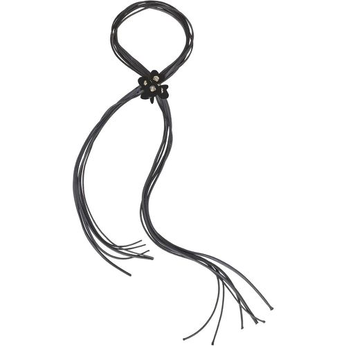 Halskette - DANGLING FLOWER tassle necklac - Gr. unisize - in Schwarz - für Damen - dorothee schumacher - Modalova