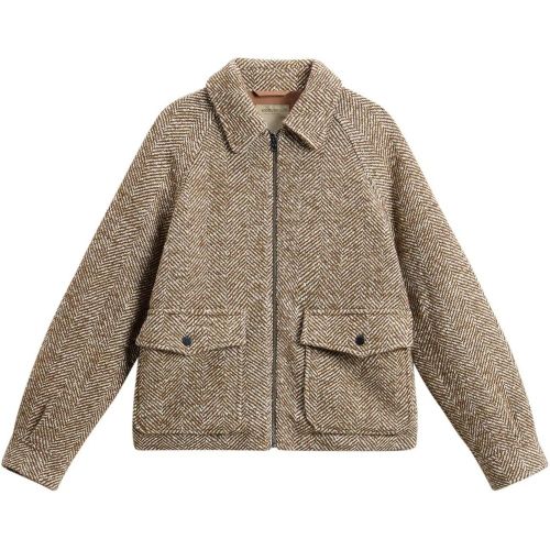 Harringbone Jacket White - Größe M - Woolrich - Modalova