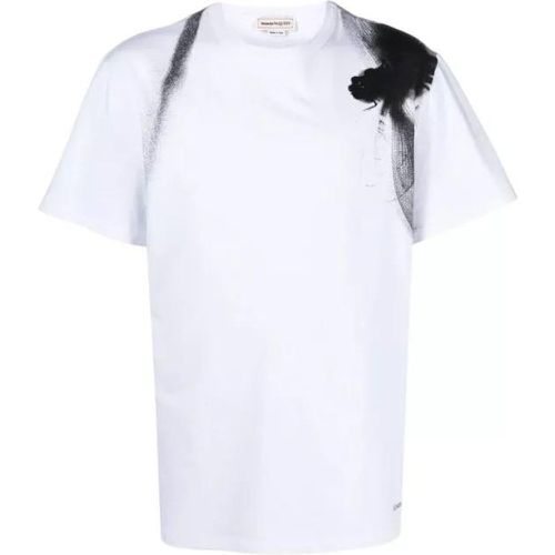 T-Shirt Dragonfly Print White/Black - Größe L - white - alexander mcqueen - Modalova