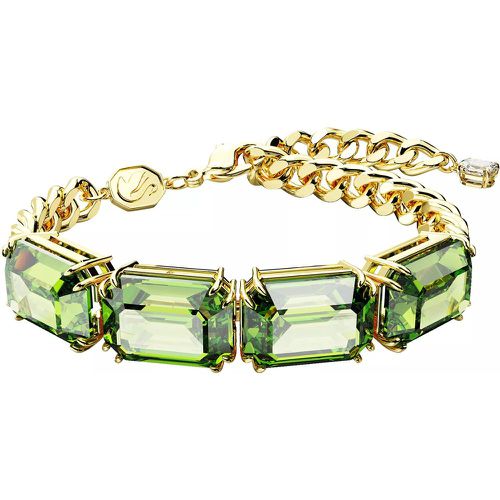 Armband - Millenia bracelet, Octagon cut, Gold-tone plated - Gr. M - in Grün - für Damen - Swarovski - Modalova