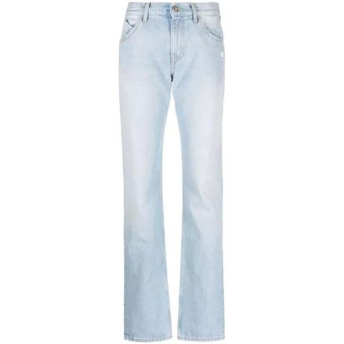 Sky Blue High-Waisted Straight-Leg Denim Jeans - Größe 26 - The Attico - Modalova