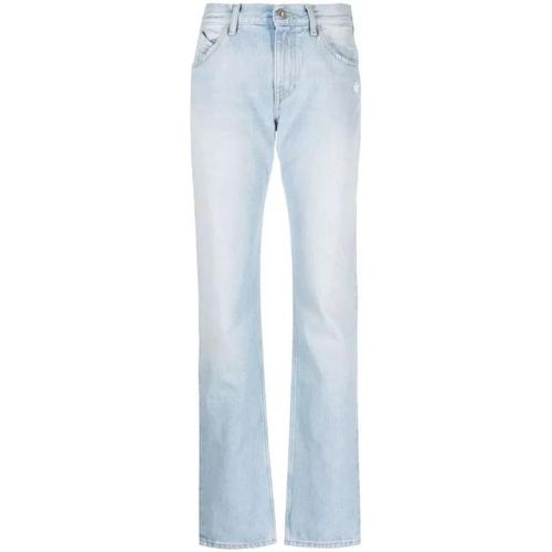 Sky Blue High-Waisted Straight-Leg Denim Jeans - Größe 26 - blue - The Attico - Modalova