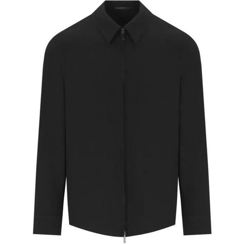 Black Crepe Jacket - Größe L - black - Emporio Armani - Modalova