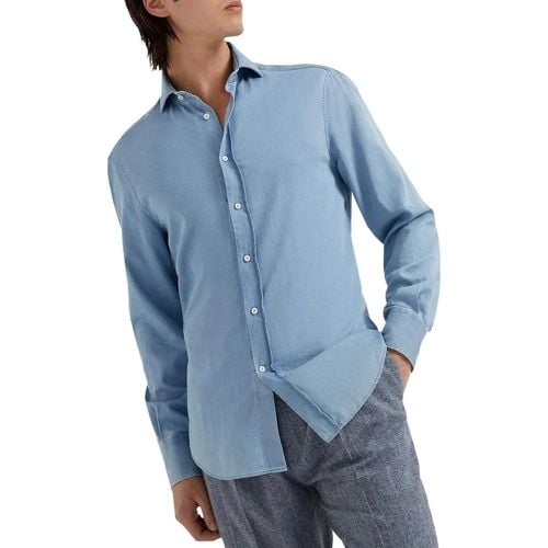 Plain Cotton Shirt - Größe L - BRUNELLO CUCINELLI - Modalova