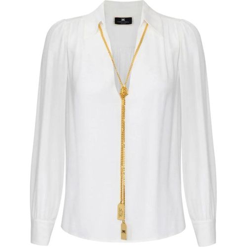 White Georgethe Shirt - Größe 40 - Elisabetta Franchi - Modalova