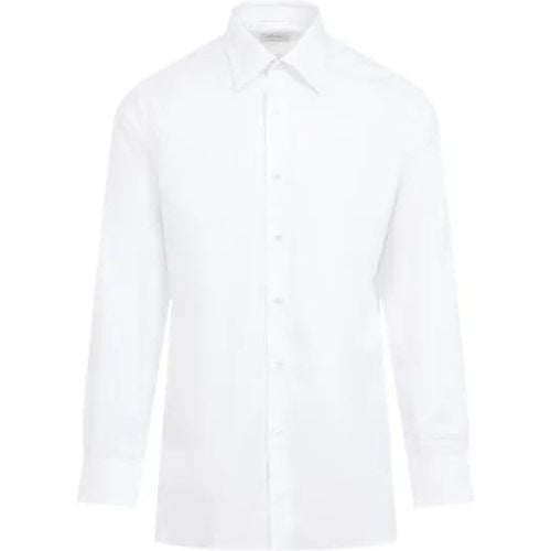 White Cotton Shirt - Größe 43 - Brioni - Modalova