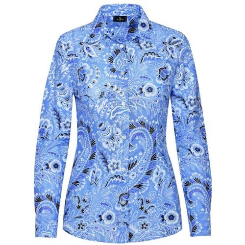 Light Blue Silk Blend Shirt - Größe 38 - blue - ETRO - Modalova