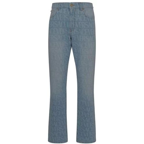 Blue Cotton Jeans - Größe 30 - blue - Versace - Modalova