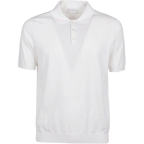Plain Short Sleeve Polo Shirt White - Größe 48 - Ballantyne - Modalova