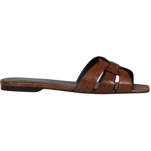 Sandalen - Braided Strap Tribute Sandals In Embossed Leather - Gr. 36 (EU) - in - für Damen - Saint Laurent - Modalova