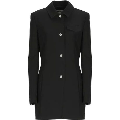 Jacket With Logoed Buttons - Größe 42 - black - Moschino - Modalova
