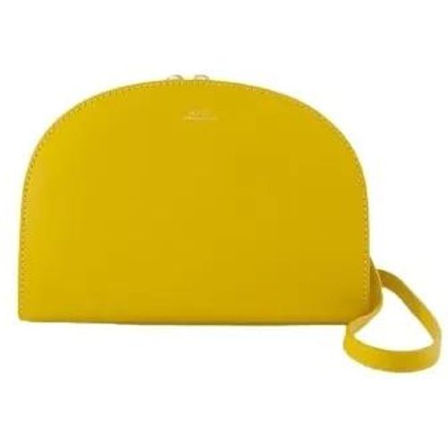 Shopper - Demi-Lune Crossbody Bag - Leather - Yellow - Gr. unisize - in - für Damen - A.P.C. - Modalova