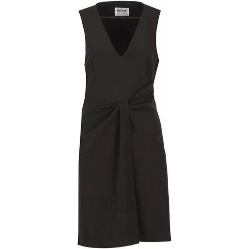 Dress With Drape - Größe 40 - black - Moschino - Modalova