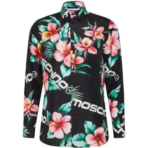 Couture Silk Printed Shirt - Größe 38 - Moschino - Modalova