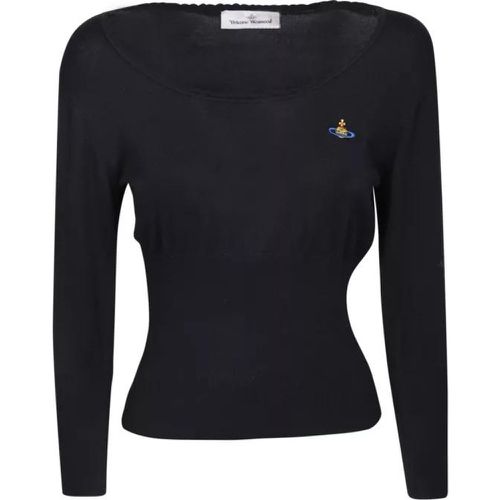 Logo On The Chest Sweater - Größe M - black - Vivienne Westwood - Modalova