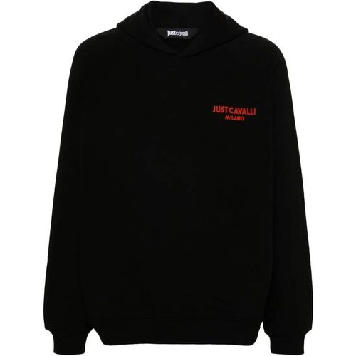 Black Cotton Sweatshirt - Größe M - Just Cavalli - Modalova