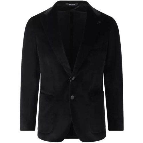 Velvet Single Breasted Blazer - Größe 50 - black - Tagliatore - Modalova