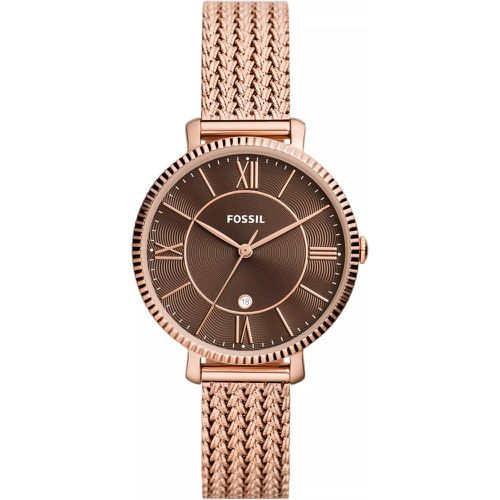 Uhr - Jacqueline Three-Hand Date Stainless Steel Mesh Wa - Gr. unisize - in - für Damen - Fossil - Modalova