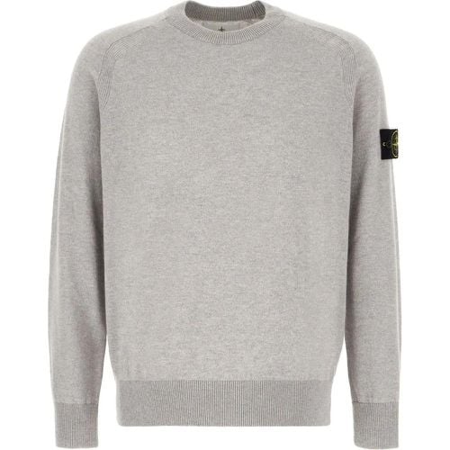 Light grey wool sweater - Größe L - Stone Island - Modalova