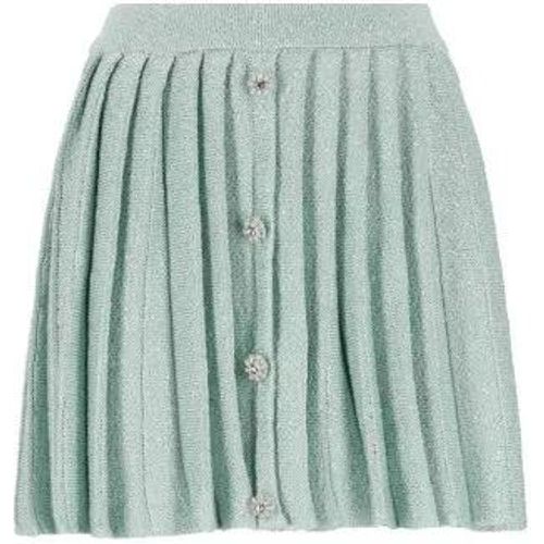 Sequin Pleated Knit Skirt - Größe XS - green - self-portrait - Modalova