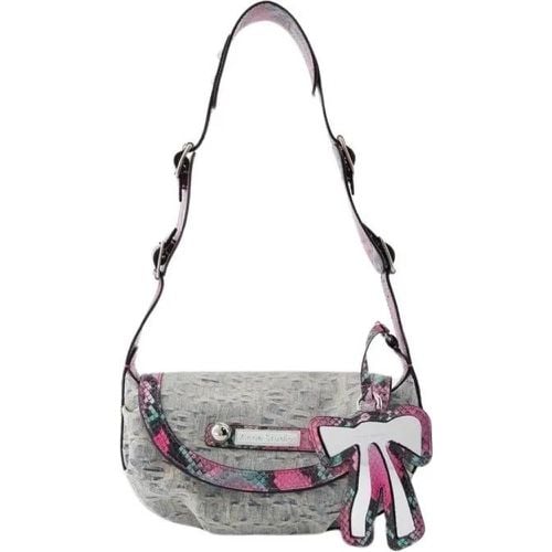 Shopper - Alog Monogram Shoulder Bag - Leather - Blue/Pink - Gr. unisize - in - für Damen - Acne Studios - Modalova