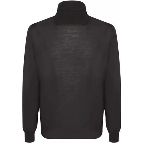 High Neck Sweater - Größe 50 - black - Dell'oglio - Modalova