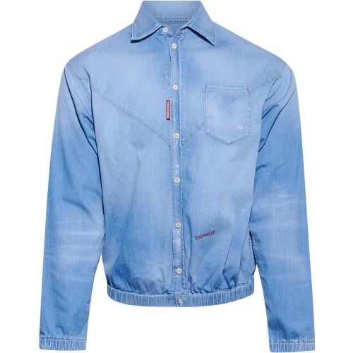 Shirtjacket jeansblauw - Größe IT 46 - Dsquared2 - Modalova