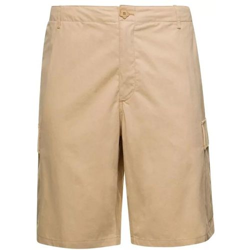 Beige Cargo Shorts With Logo Patch In Cotton - Größe 40 - multi - Kenzo - Modalova