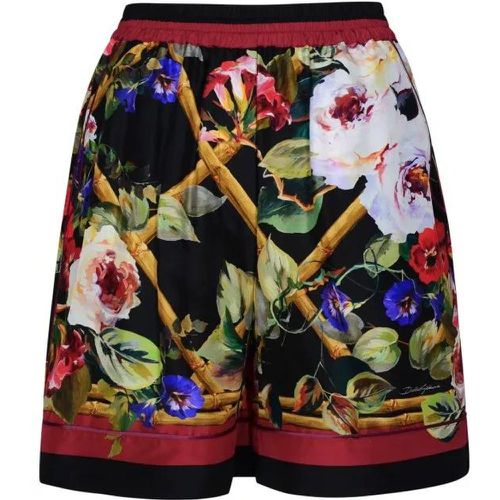 Multicolor Silk Shorts - Größe 40 - multi - Dolce&Gabbana - Modalova