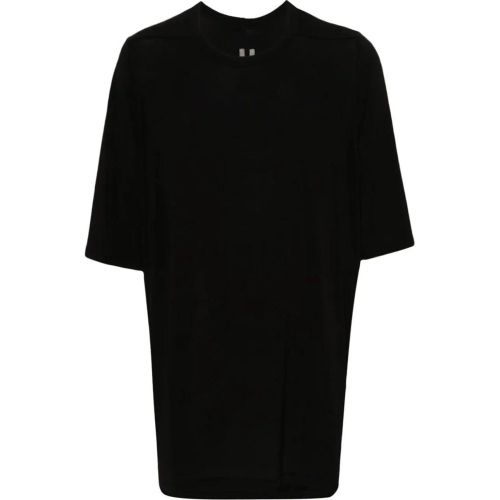 Relaxed Fit Black Stretch-Jersey T-Shirt - Größe S - Rick Owens - Modalova