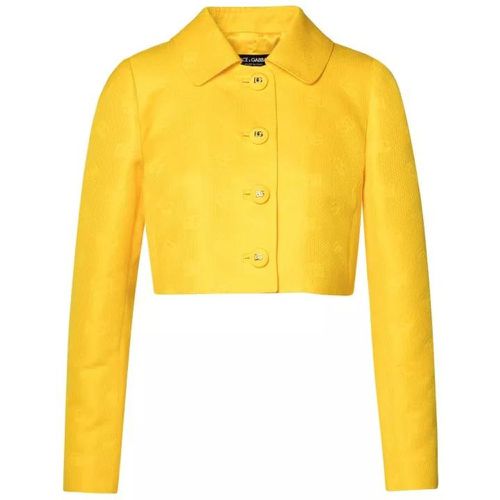Yellow Cotton Blend Jacket - Größe 40 - yellow - Dolce&Gabbana - Modalova