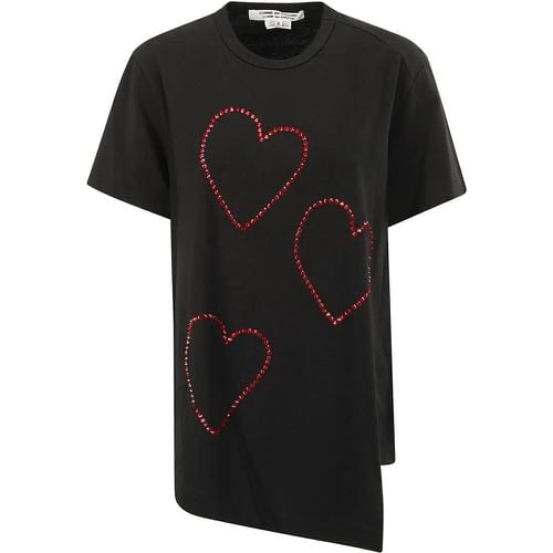 Heart Motif Crew Neck T-Shirt - Größe M - Comme des Garcons - Modalova