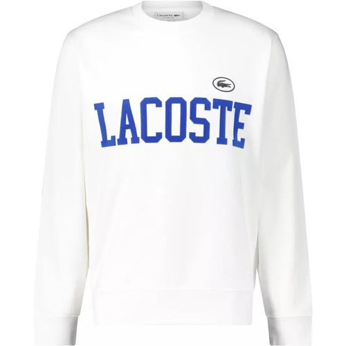 Crew Neck Sweater mit Label-Druck - Größe XXL - white - Lacoste - Modalova