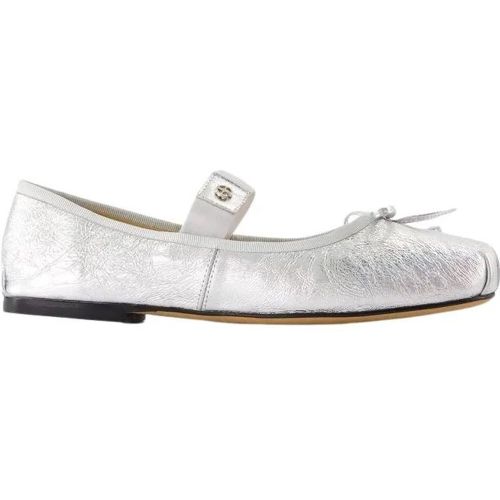 Jolie Flat Shoes - Leather - Silver - Anine Bing - Modalova