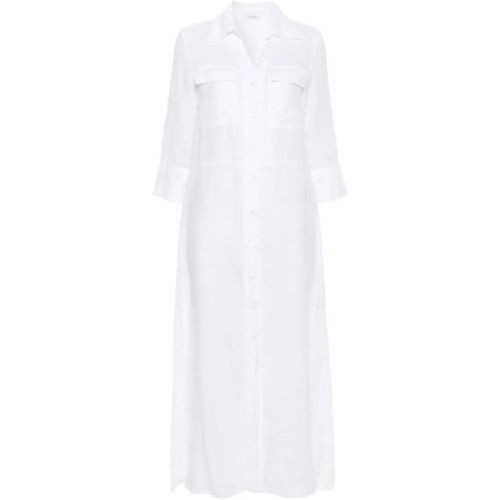 White Linen Dress - Größe 48 - weiß - Malo - Modalova