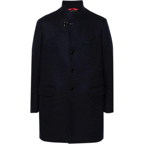 Midnight Blue Wool Coat - Größe L - Fay - Modalova