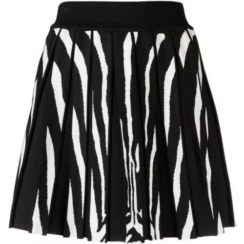 White/Black Zebra Jacquard Mini Skirt - Größe 38 - black - Balmain - Modalova