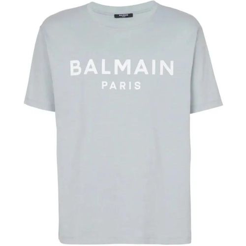 Logo-Print Cotton T-Shirt - Größe XL - grau - Balmain - Modalova