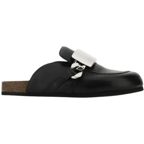 Loafer - Black Leather Slippers - Gr. 43 (EU) - in - für Damen - Him Co - Modalova