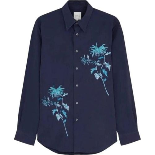 Chemise Navy Fleurs Brod�es Vert M1R 700YE N0248 - Größe L - Paul Smith - Modalova