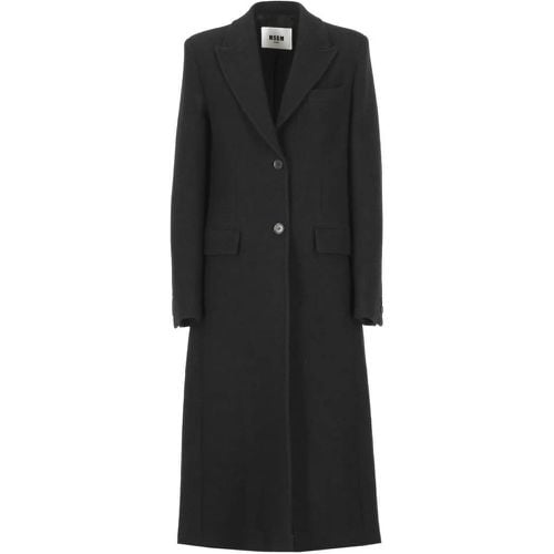 Virgin Wool Coat - Größe 42 - MSGM - Modalova