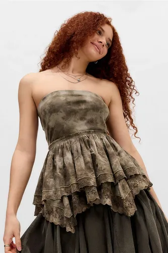 Flora Babydoll Bandeau Top - XS at Urban Outfitters - Silence + Noise - Modalova