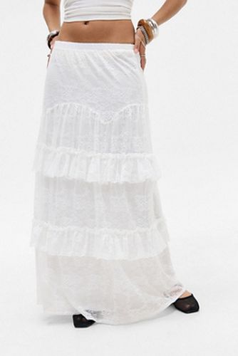 Frill Lace Maxi Skirt - White S at Urban Outfitters - Daisy Street - Modalova