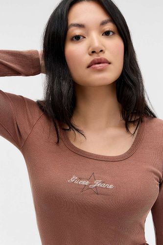 Jeans Scoop Neck Long Sleeve T-Shirt - XS at Urban Outfitters - GUESS - Modalova