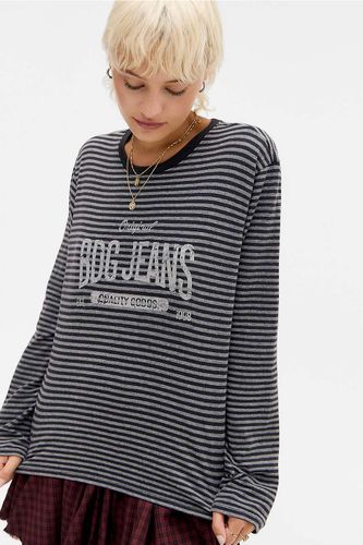 Stripe Long Sleeve Relaxed T-Shirt - XS at Urban Outfitters - BDG - Modalova