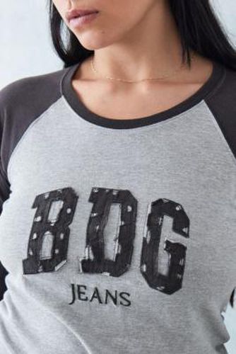 Black Long-Sleeved Applique T-Shirt - Black XS at Urban Outfitters - BDG - Modalova