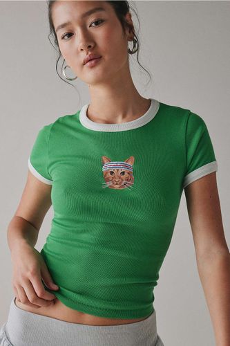 UO Too Perfect Workout Cat Short Sleeve T-Shirt - XS at - Urban Outfitters - Modalova