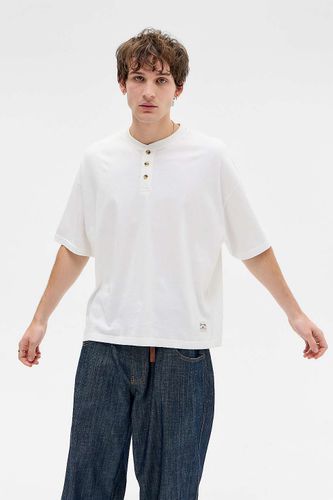 Ecru Henley T-Shirt - L at Urban Outfitters - BDG - Modalova