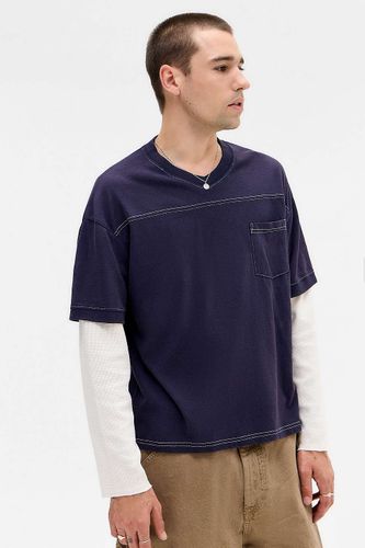 Double Layer Waffle Sleeve T-Shirt - 2XS at Urban Outfitters - BDG - Modalova