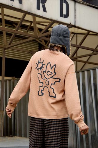 Waffle Long-Sleeve Top - M at Urban Outfitters - Ayker - Modalova
